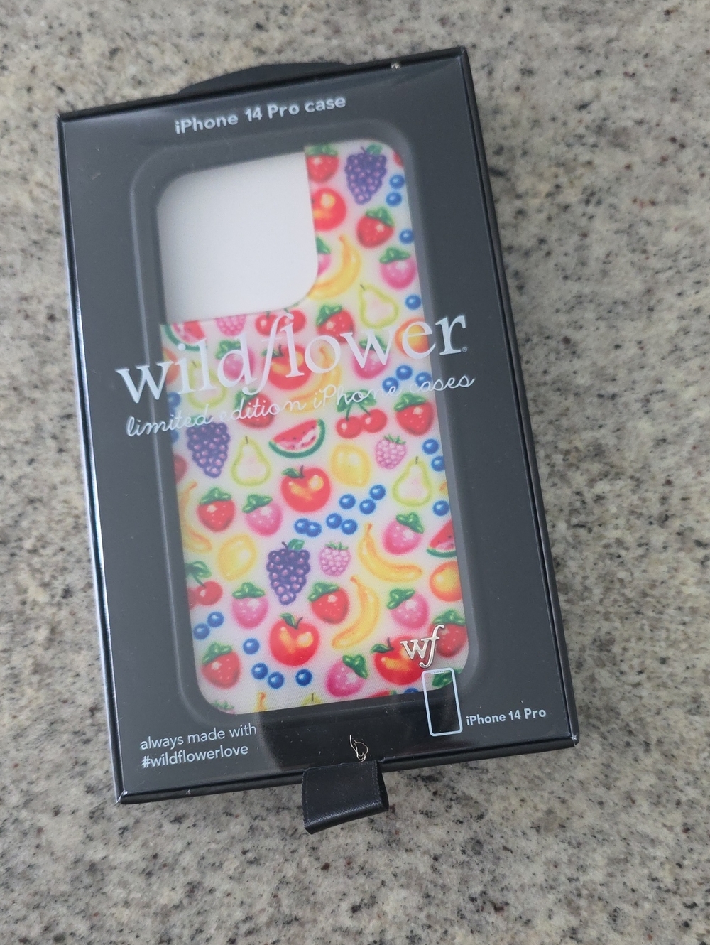 Wildflowers iPhone 14 Pro Case - Multi Fruit Pattern on White